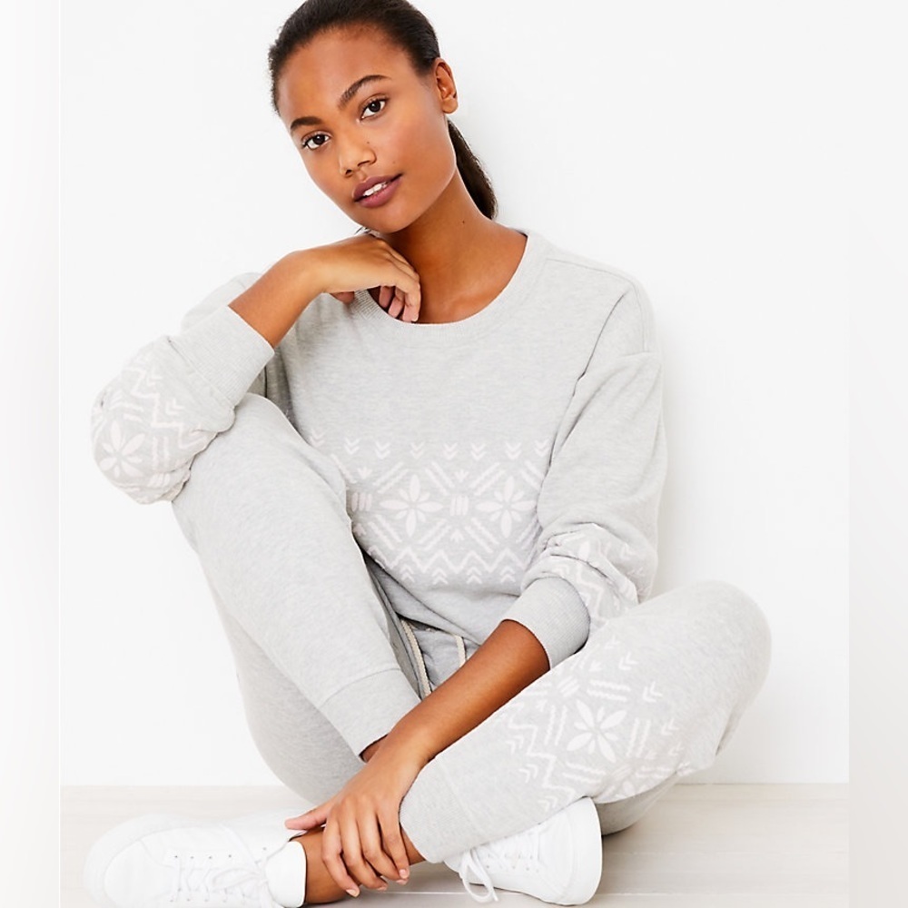 Lou & Grey Fair Isle Fluffy Fleece Lounge Set